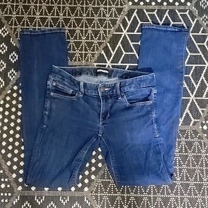 Express Blue Jeans Barely Boot low rise